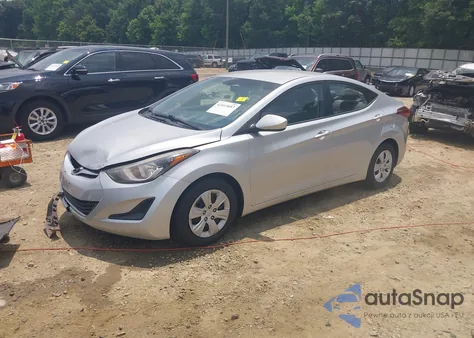 2016 Hyundai Elantra Se from USA, damaged, VIN 5NPDH4AE5GH682981
